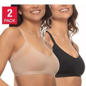 New Felina 2-Pack Seamless Wire Free Bra Side Smoothing Bra Size M